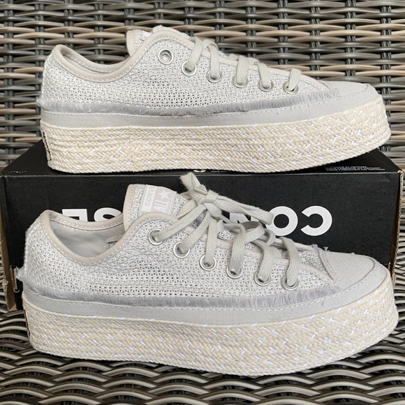 Converse Ctas Espadrille OX Mouse/White/Natural WMNS - Picture 1 of 16